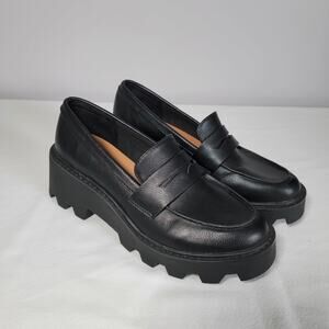 Dolce Vita Penny Loafer Shoes Womens 9 Vikki Platform Chunky Edgy Goth Lug Sole
